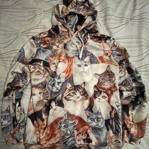 Crazy Catlady hoodie Sweatshirt Size Large